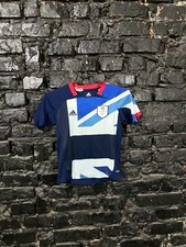 Great Britain Team Jersey Olympic Games Shirt Adidas Polyester Young Size XS