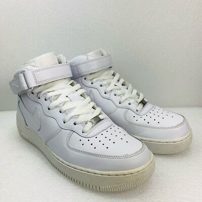 Nike Men\'s Air Force 1 Mid \'07 White Athletic Shoes 315123-111 Size 12 Nike Air Force 1 Mid 07 Triple White Sneakers Shoes 315123  main image 4