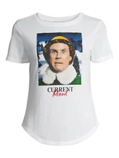 Elf Juniors' Current Mood Holiday Graphic T-Shirt 3XL