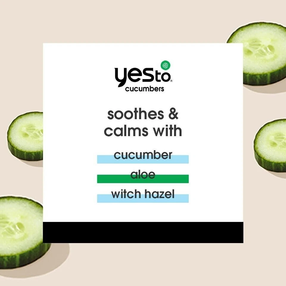 Yes to Cucumber Soothing Cooling Face Jelly Mask 95% Natural Pure Skin 3 fl oz - Image 4 of 4