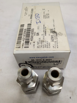 SWAGELOK SS-1010-6-8 Reducing Union - 5/8" X 1/2" Tube OD, Stainless Steel Fitting