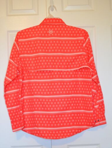 Magellan Outdoors Women's L Shirt Long Sleeves Button Front Snowflake Print Nwot - Picture 4 of 16