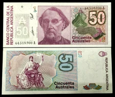 Argentina 50 Austral 1986 Banknote World Paper Money UNC Currency Bill Note
