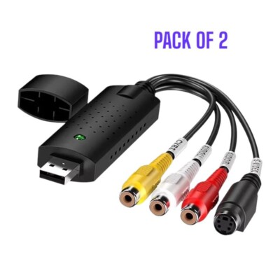 2 x USB Video Capture Card Easy Cap VHS Videorecorder Mini DV Hi8 DVD zu Digital Konverter