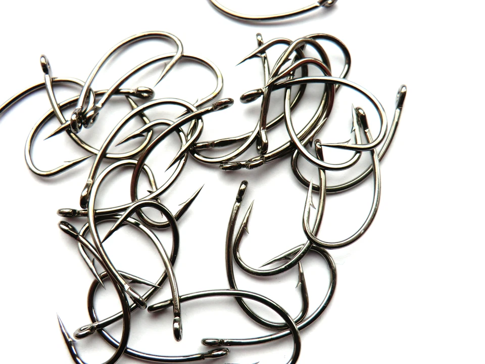 50x curve shank professional series carp hooks barbed & barbless hair rigs etc - Image 2 of 2