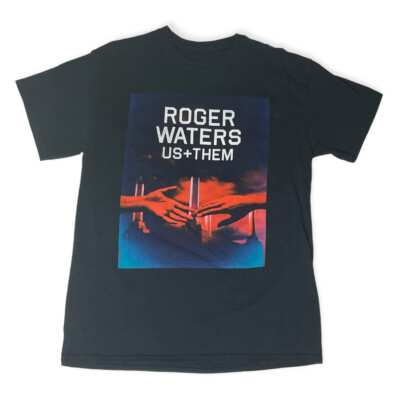 Roger Waters Us + Them Shirt LARGE 2017 Tour Black Pink Floyd 2-Sided Rock