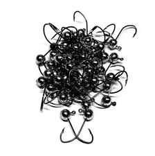 Unpainted 1/64oz. (#8 Hook) Round Head No Collar Lead Jigs Crappie Walleye Perch