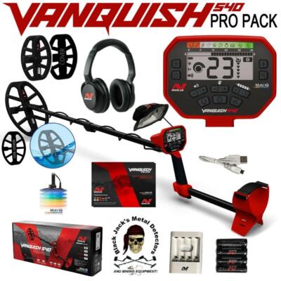 Minelab VANQUISH 540 Pro Pack Detector with 2 Coils! Free Shipping PN: 3820-0003