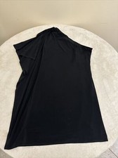 CALVIN KLEIN Woman ELEGANT Black One Shoulder Fit & Flare Dress Size 6
