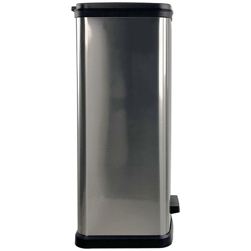 13 GALLON TRASH CAN Touchless Step Open Plastic Rectangular Silver - Picture 11 of 12