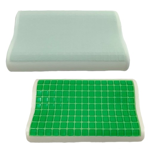 Memory Foam Contour Pillow with Cooling Gel Insert - Orthopedic Pillow - Picture 2 of 10