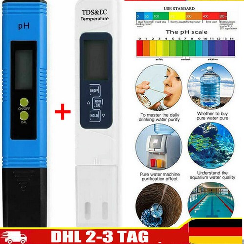 LCD Digital PH Wert TDS EC Wasser Tester Meter Messgerät Aquarium Pool