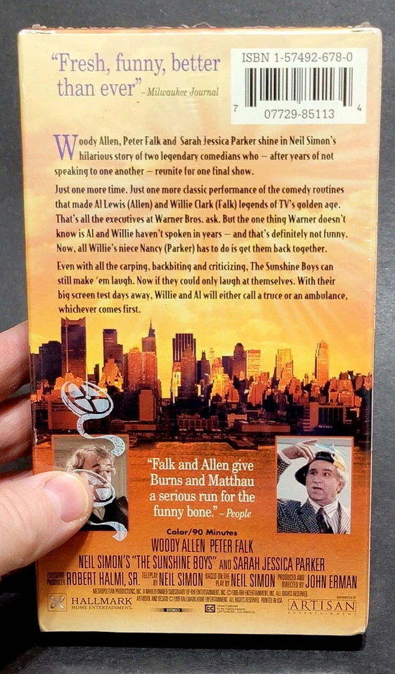The Sunshine Boys (VHS, 1995) New Factory Sealed - Image 2 of 3