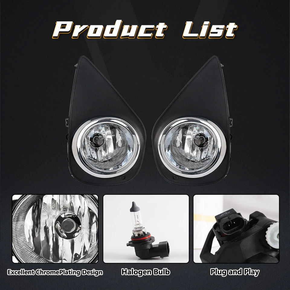 Faro antiniebla delantero bombillas halógenas para Toyota Yaris 2015-2017 hatchback Foto 3 de 4