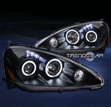 FOR 2005-2006 ACURA RSX CCFL HALO LED BLACK PROJECTOR HEADLIGHTS HEADLAMPS LAMPS