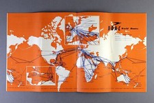 BOAC AIRLINE TIMETABLE FEBRUARY 1960 B.O.A.C. ROUTE MAP 