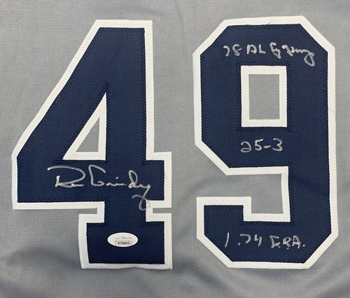 Ron Guidry Triple Inscribed Autographed Custom New York Yankees Jersey JSA - Picture 2 of 3