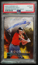 🌟 JACKSON HOLLIDAY 2023 Panini Chronicles Origins GOLD AUTO RC /10 - PSA 9 Pop2