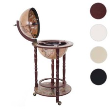 Globusbar HWC-D83, Minibar Weinregal, Weltkugel Ø 33cm rollbar Eukalyptusholz