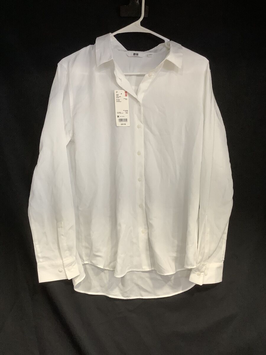 Uniqlo Shirt Adult White Button Up Long Sleeve Slim Fit Mens Uniqlo Shirt Adult White Button Up Long Sleeve Slim Fit Mens