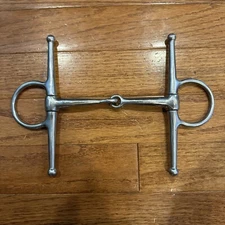 KORSTEEL Snaffle Full Cheek Bit - Stainless Steel - 5" - Bridle Bit Horse Tack