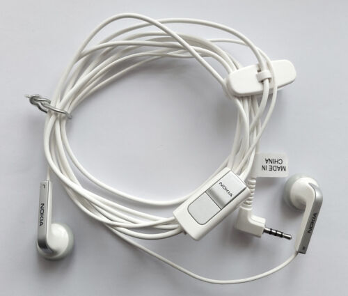 Genuine Nokia HS-47 In Ear Headphones / Headset In White - Afbeelding 1 van 4