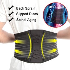 Lower Back Support Brace Lumbar Waist Belt Double Pull Breathable Belt Men Women