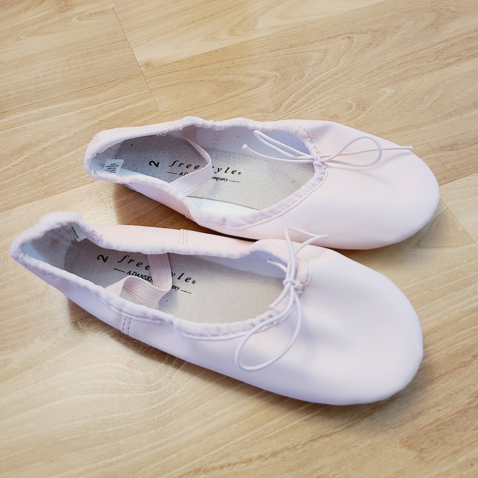 SAOLA Danskin Freestyle Rosa Balletto Pantofole Scarpa Suola in Pelle Taglia 2 Bambino