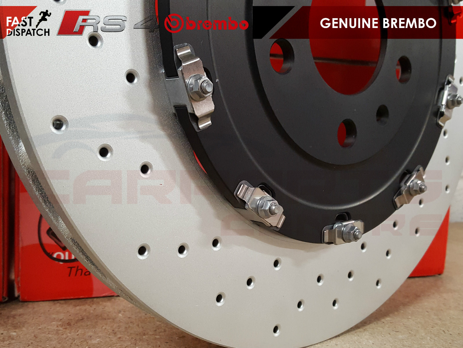 FOR AUDI RS4 QUATTRO B7 2005-2009 FRONT GENUINE BREMBO BRAKE DISCS  