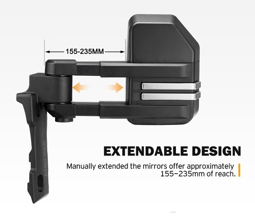 San Hima Extendable Towing Mirrors for Toyota LandCruiser 70 75 76 78 79 Series - Picture 5 of 11