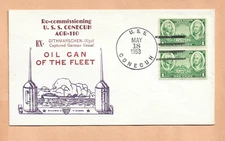 U.S.S. CONECUH RECOMMISSIONED MAY 18,1953  NAVAL COVER