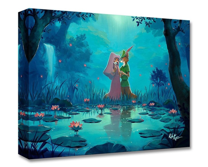 Robin Hood Walt Disney Fine Art Rob Kaz Lt Ed 1500 Print TOC Moonlight Proposal
