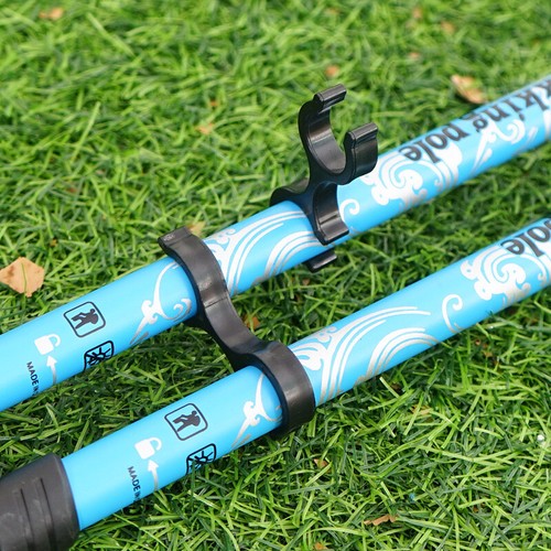 5pc Portable Trekking Pole Walking Stick Clip Clamp Outdoor Climbing Accessories - 第 1/10 張圖片