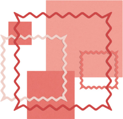 QuicKutz Lifestyle Ausstecher----- NIST ZACKENLITZE QUADRATE --- 6 STANZEN