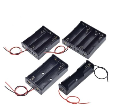 5pcs Black Plastic 1x 2x 3x 4x 18650 Battery Storage Box Case 1 2 3 4 Slot Way