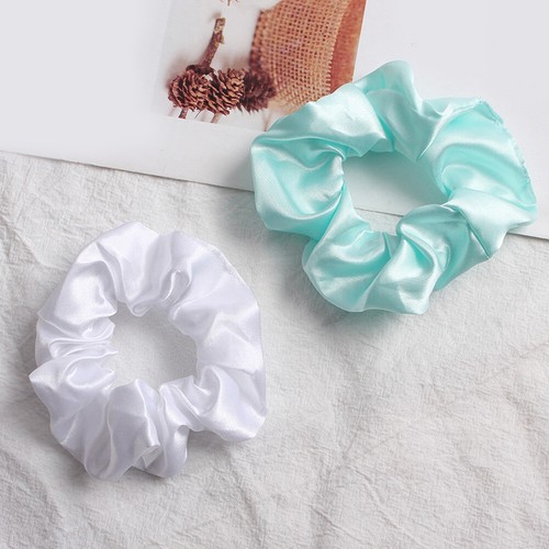 Scrunchies Silk Satin Elastic Hair Hair Bands Rope Tie Ponytail Accessory V - Picture 5 of 22