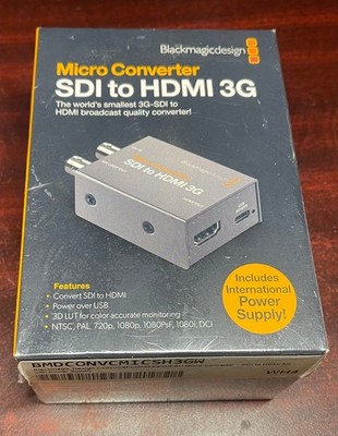 Blackmagic Design Micro Converter SDI To  HDM 3G w/ Power Supply 1080p 60 HD