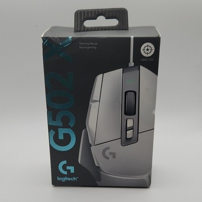Logitech G502 X Wired Gaming Mouse White HERO 25K RGB 25600 DPI NEW