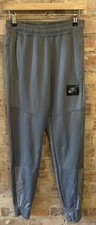 NIKE Air Max Track Pants Size Small W28L32 Rise 11? Grey Topographic Logo