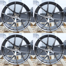 20x8.5 20x9.5 Fi-r Bbs Style Hyper Black Wheels 5x120 Et3540 Fits Bmw Set 4