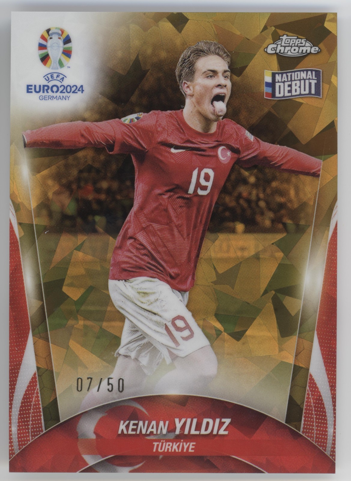 2024-25 Topps Chrome Soccer Sapphire Euro Kenan Yildiz Varation SP Gold /50