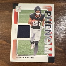 Panini 2025 Donruss Rookie Phenom Jerseys Jayden Higgins Texans NFL #RPJ-JHS