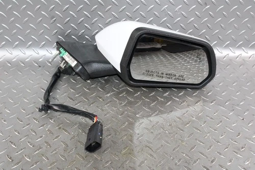 15-23 Mustang White Passenger Right RH Power Door Mirror Blind Spot Factory OEM