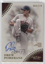 2018 Topps Tier One Prime Performers 60/270 Drew Pomeranz #PPA-DRP Auto 10no