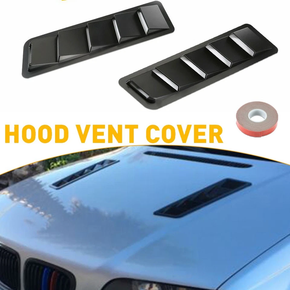 Universal Car Hood Vent Scoop Cold Air Flow Intake Louvers Cooling Bonnet A - Imagem 2 de 4