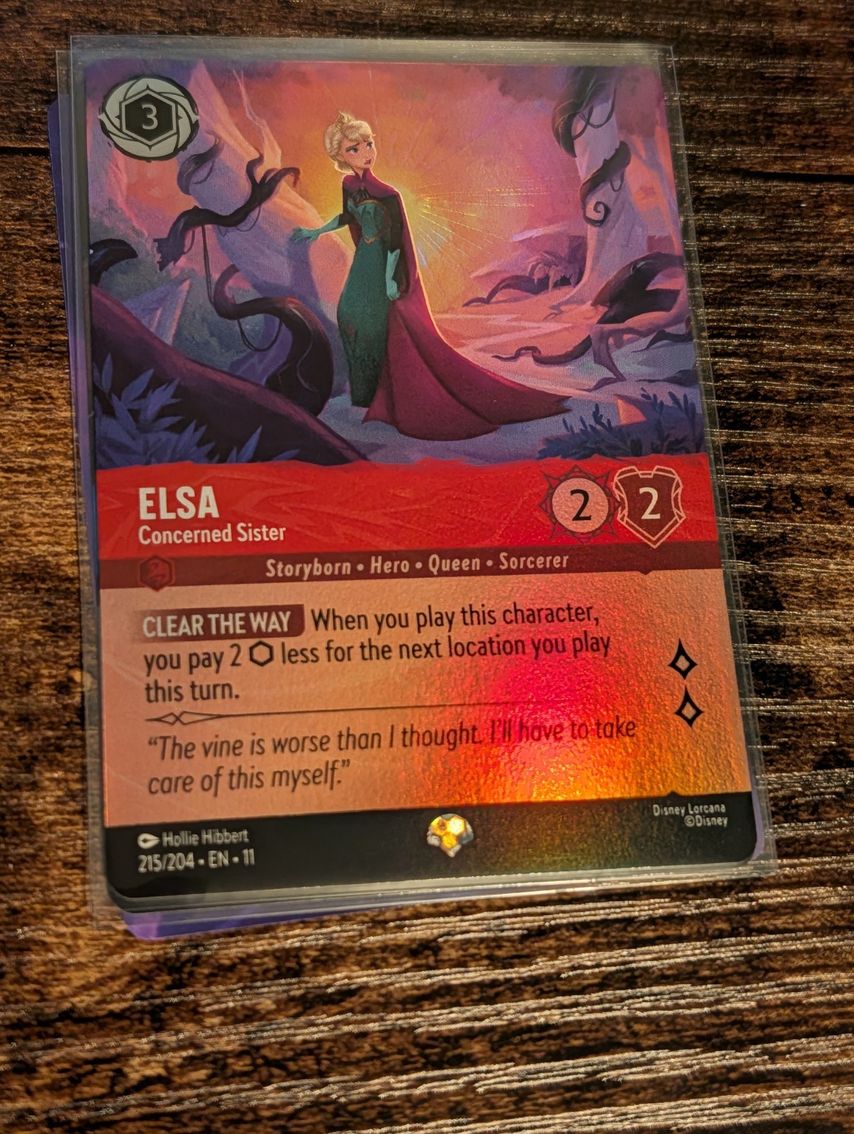 Disney Lorcana Epic Elsa Concerned Sister 215/204 EN 11 Winterspell