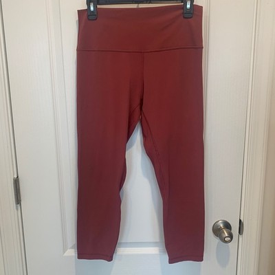 Lululemon Align High-Rise Crop 23'' Leggings Womens Size 10 Red Cranberry Charm