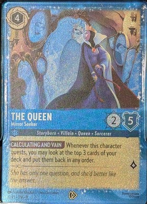 Disney Lorcana PROMO - The Queen Mirror Seeker Foil Glimmer - Costco