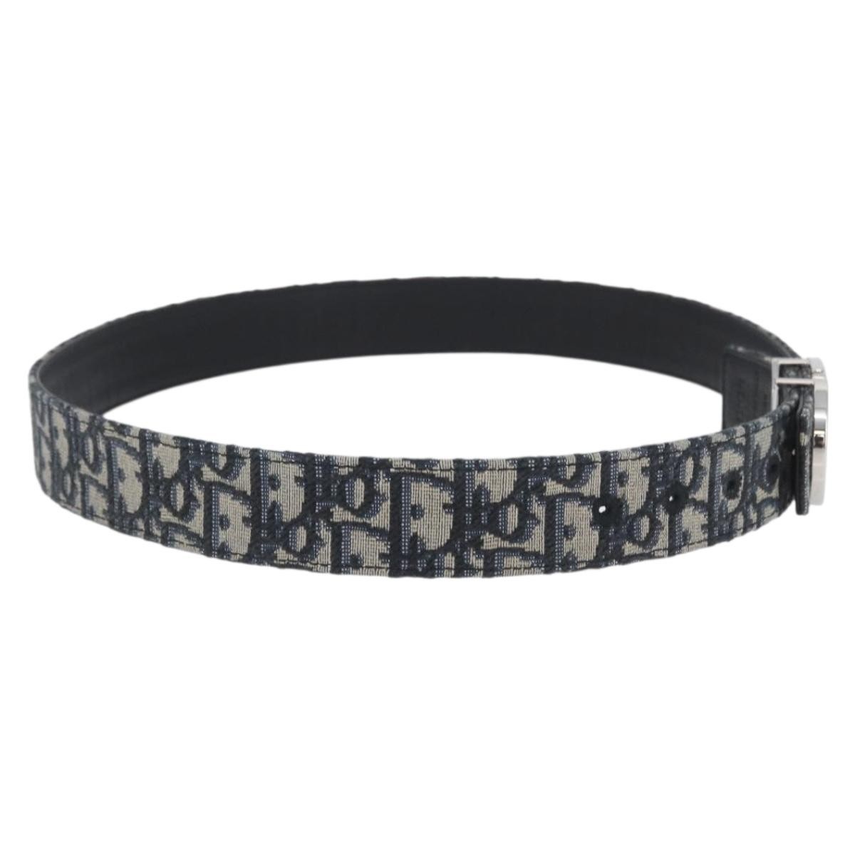 Christian Dior キャンバスベルト ブラック/ホワイト Christian Dior Oblique Trotter Canvas Belt 40.2