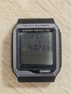 Vintage Casio VDB-101 1553 Touch Screen Digital Data Bank Watch 1990' Japan